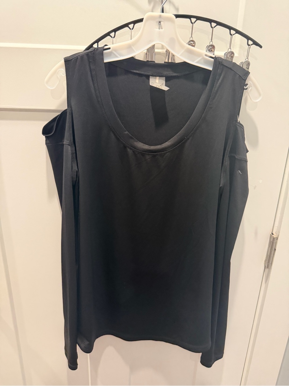 CALIA Carrie Underwood Black Cold Shoulder Top Women’s XL Activewear Stretch